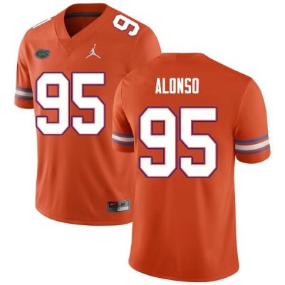 Men's Florida Gators #95 Lucas Alonso NCAA Nike Orange Authentic Stitched College Football Jersey SNQ4462BY